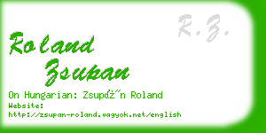 roland zsupan business card